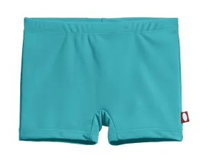 Girls Recycled Nylon UPF 50  Swim Boy Shorts | Aquamarine