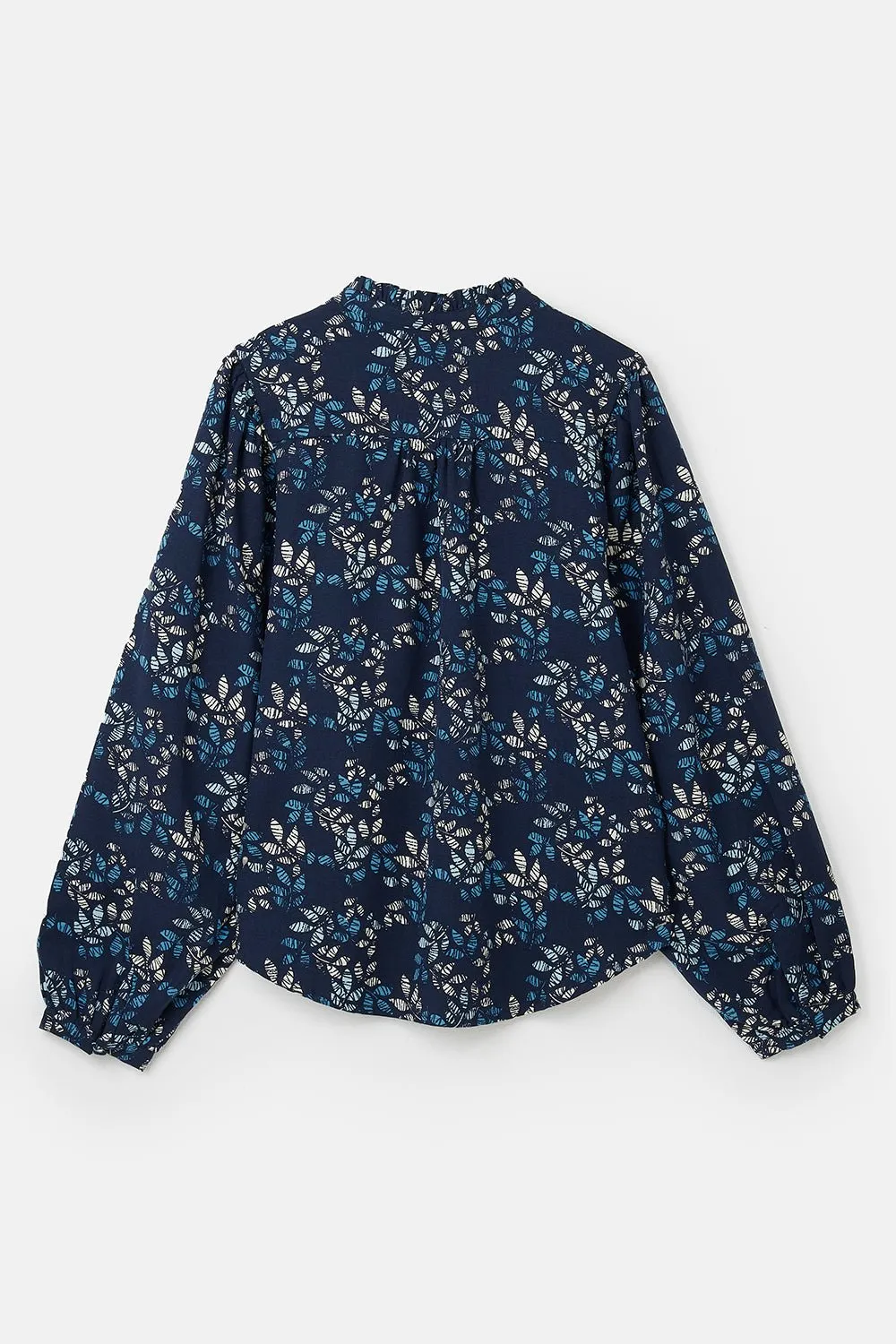 Grace Blouse - Navy Leaf