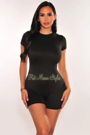 HMS Essential: Black Perfect Fit Double Lined Short Sleeve Romper