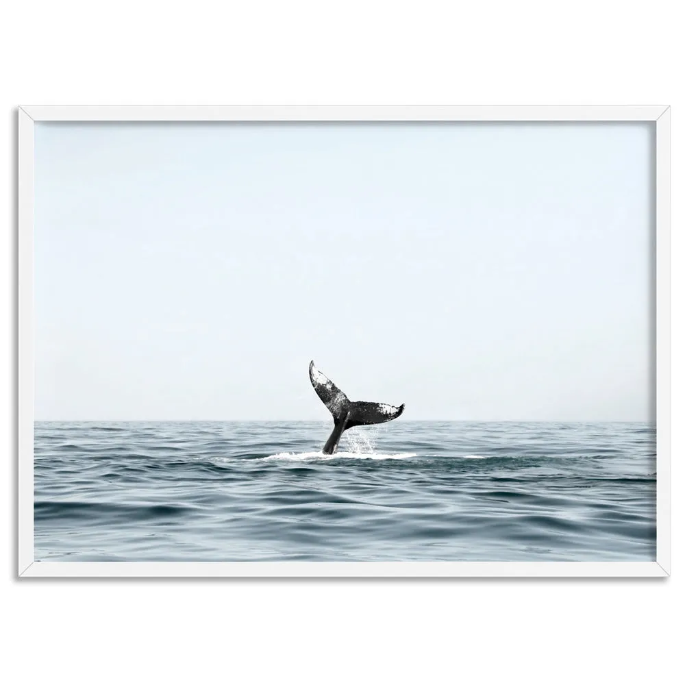 Humpback Whale Tail II Landscape - Art Print