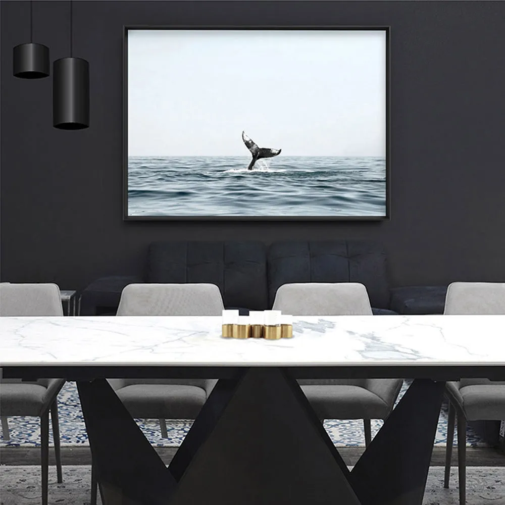 Humpback Whale Tail II Landscape - Art Print