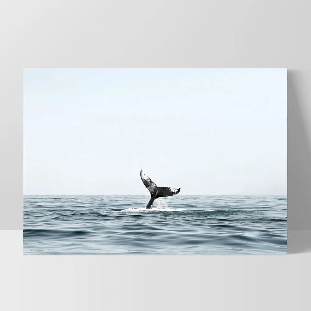 Humpback Whale Tail II Landscape - Art Print