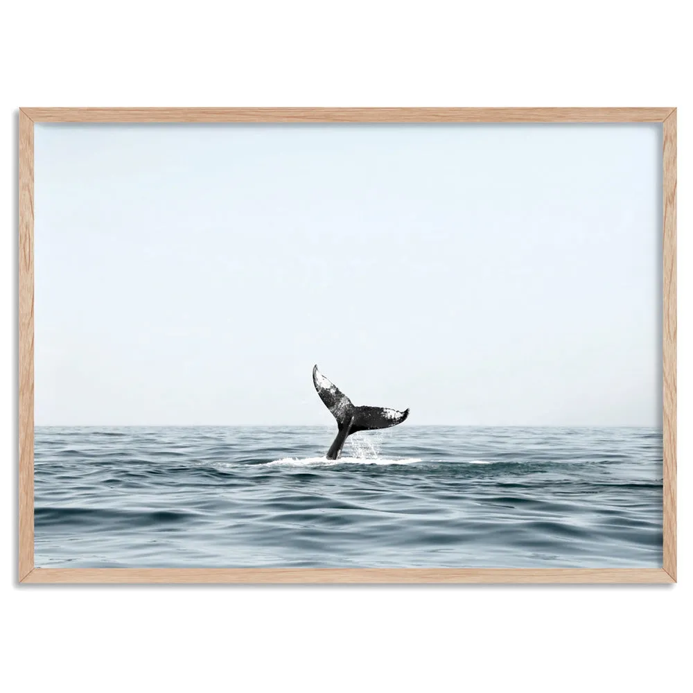 Humpback Whale Tail II Landscape - Art Print