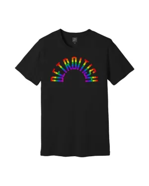 Ink Detroit Detroitish Rainbow T-Shirt - Black