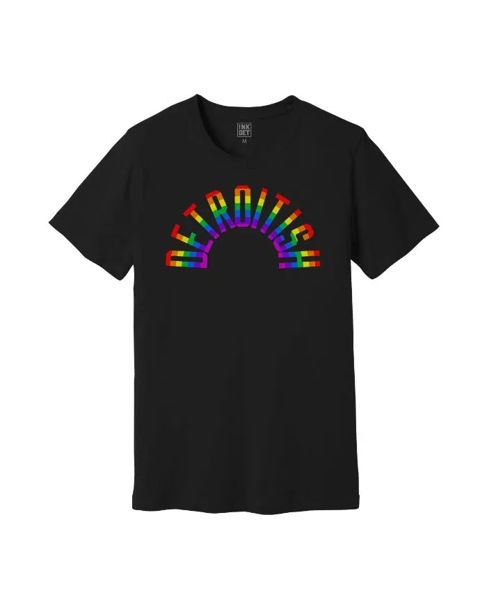 Ink Detroit Detroitish Rainbow T-Shirt - Black