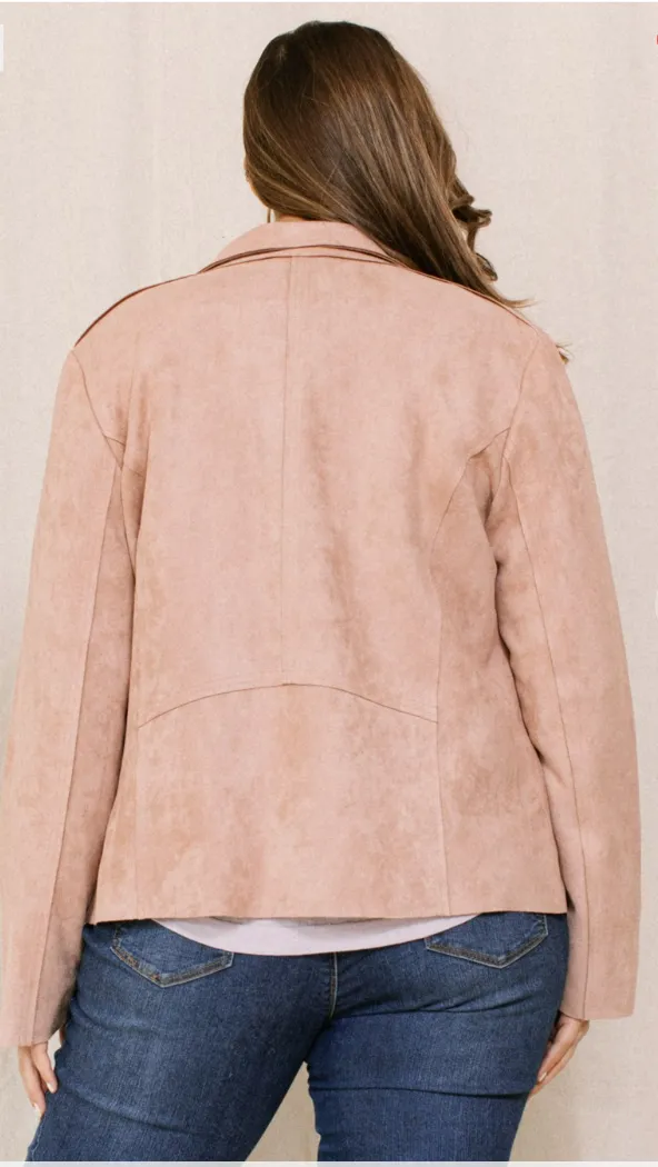 Elegant LA VIE EN ROSE Cropped Moto Jacket with Style and Sophistication