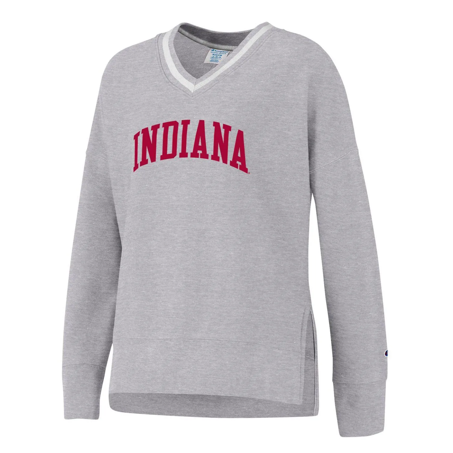 Ladies Indiana Hoosiers Reverse Wash Crew