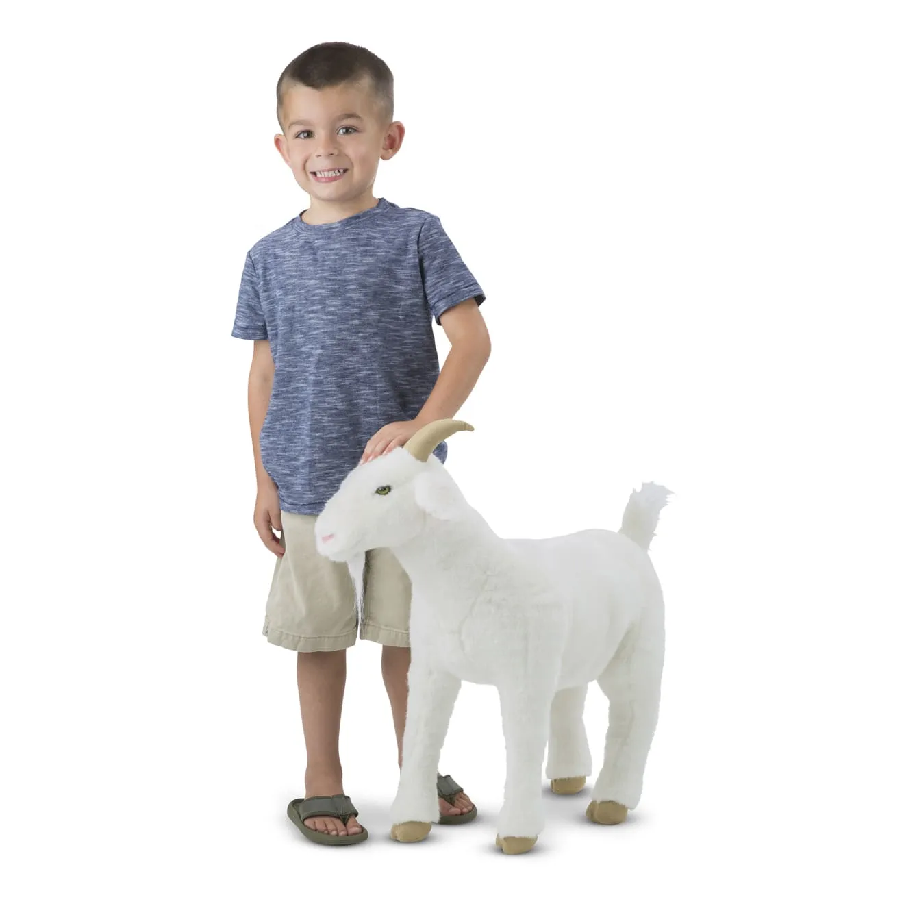 Lifelike Plush Goat