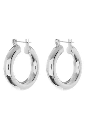 Luv Aj - Baby Amalfi Tube Hoops - Silver