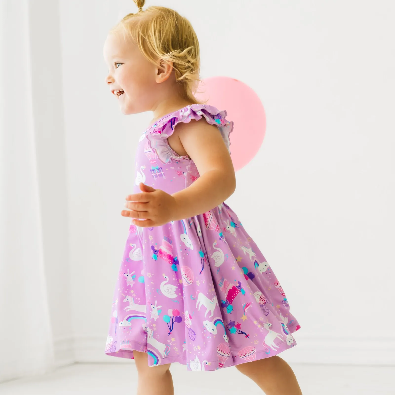 Magical Birthday Flutter Twirl Dress with Bodysuit