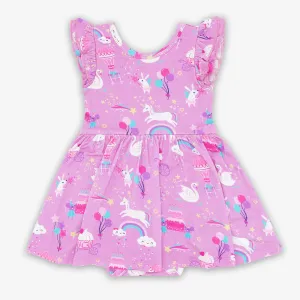 Magical Birthday Flutter Twirl Dress with Bodysuit