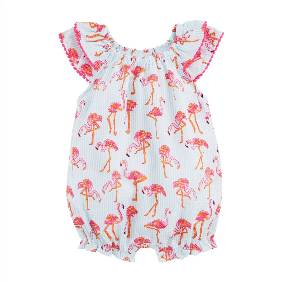 Mudpie Flamingo Baby Romper