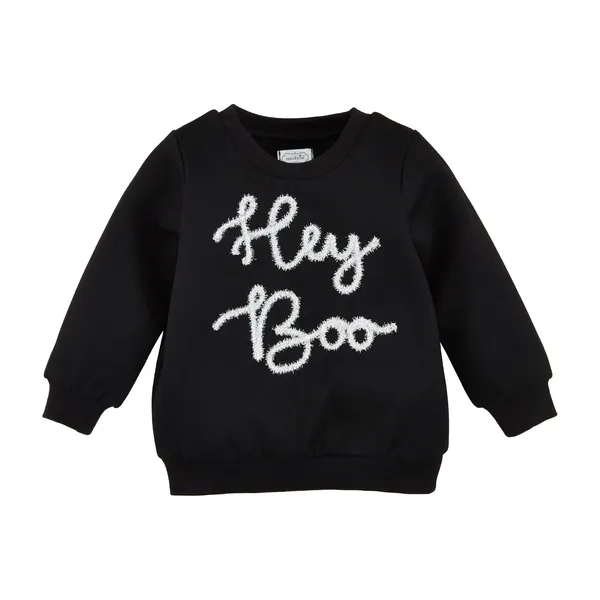 Mudpie Hey Boo Toddler Sweatshirt