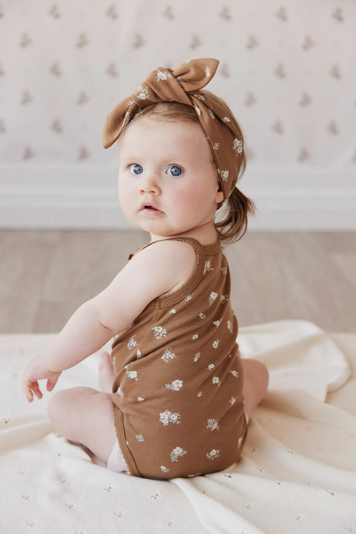 Organic Cotton Bridget Singlet Bodysuit - Polly Bronze