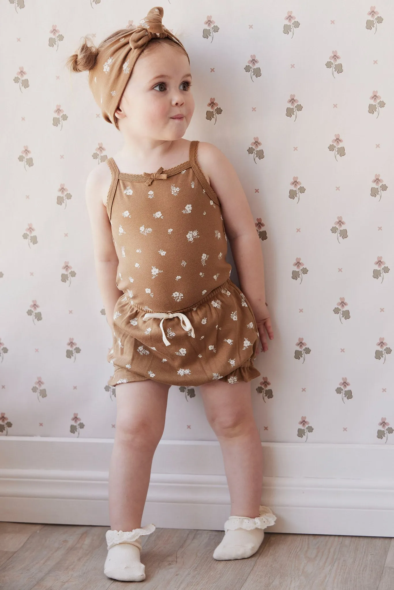 Organic Cotton Bridget Singlet Bodysuit - Polly Bronze