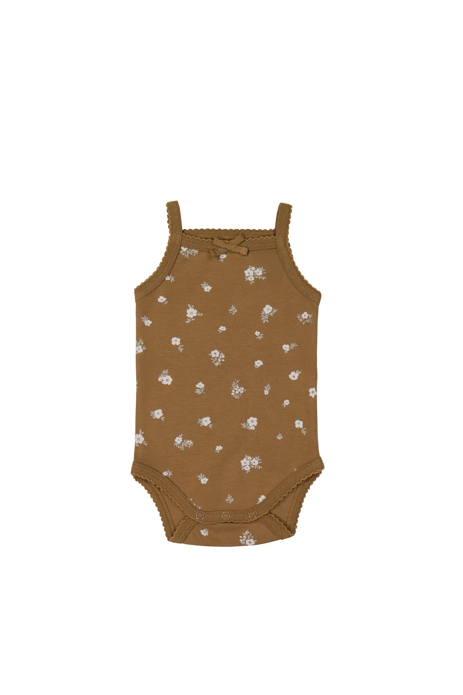 Organic Cotton Bridget Singlet Bodysuit - Polly Bronze