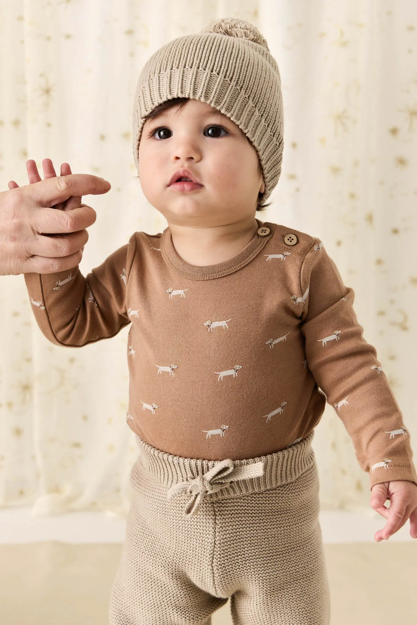 Organic Cotton Fernley Bodysuit - Cosy Basil Spiced