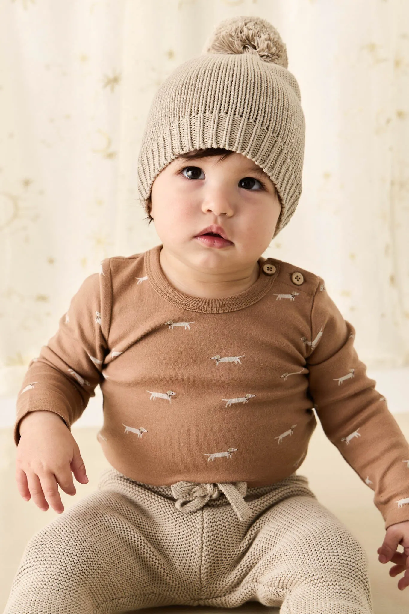 Organic Cotton Fernley Bodysuit - Cosy Basil Spiced