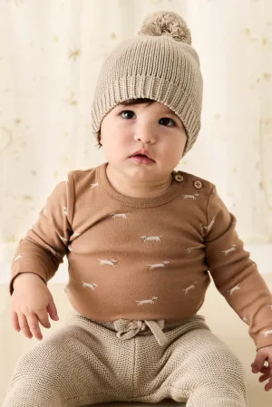 Organic Cotton Fernley Bodysuit - Cosy Basil Spiced