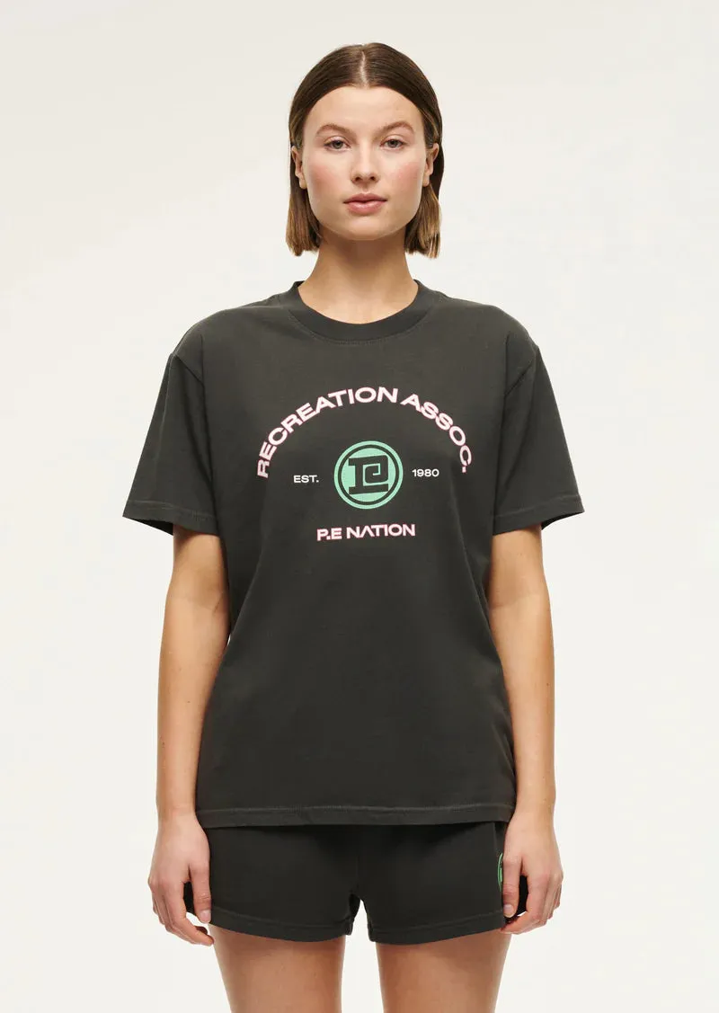 PE NATION - Crescent Tee Asphalt