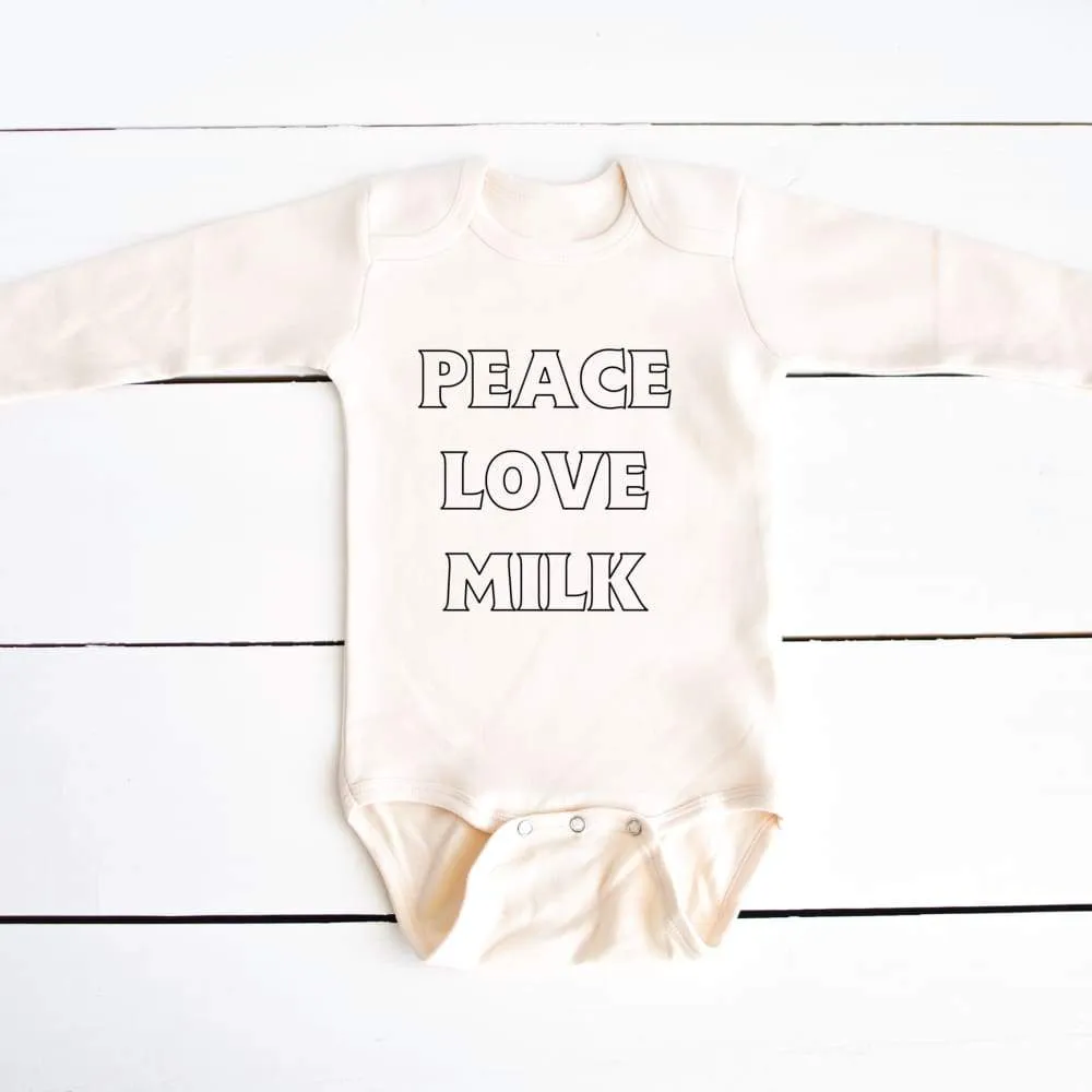 Peace Love Milk Baby Bodysuit