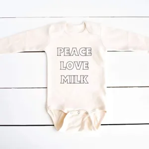 Peace Love Milk Baby Bodysuit