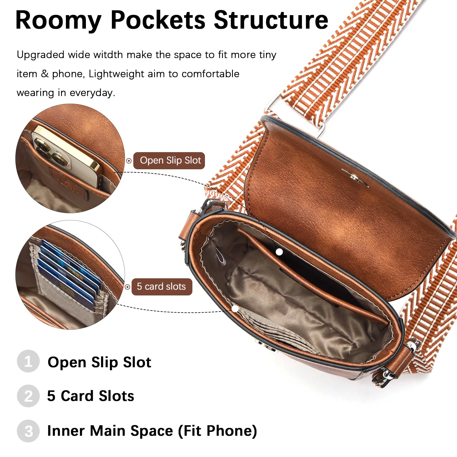 Phone Crossbody Bag - Magnetic Front Flap