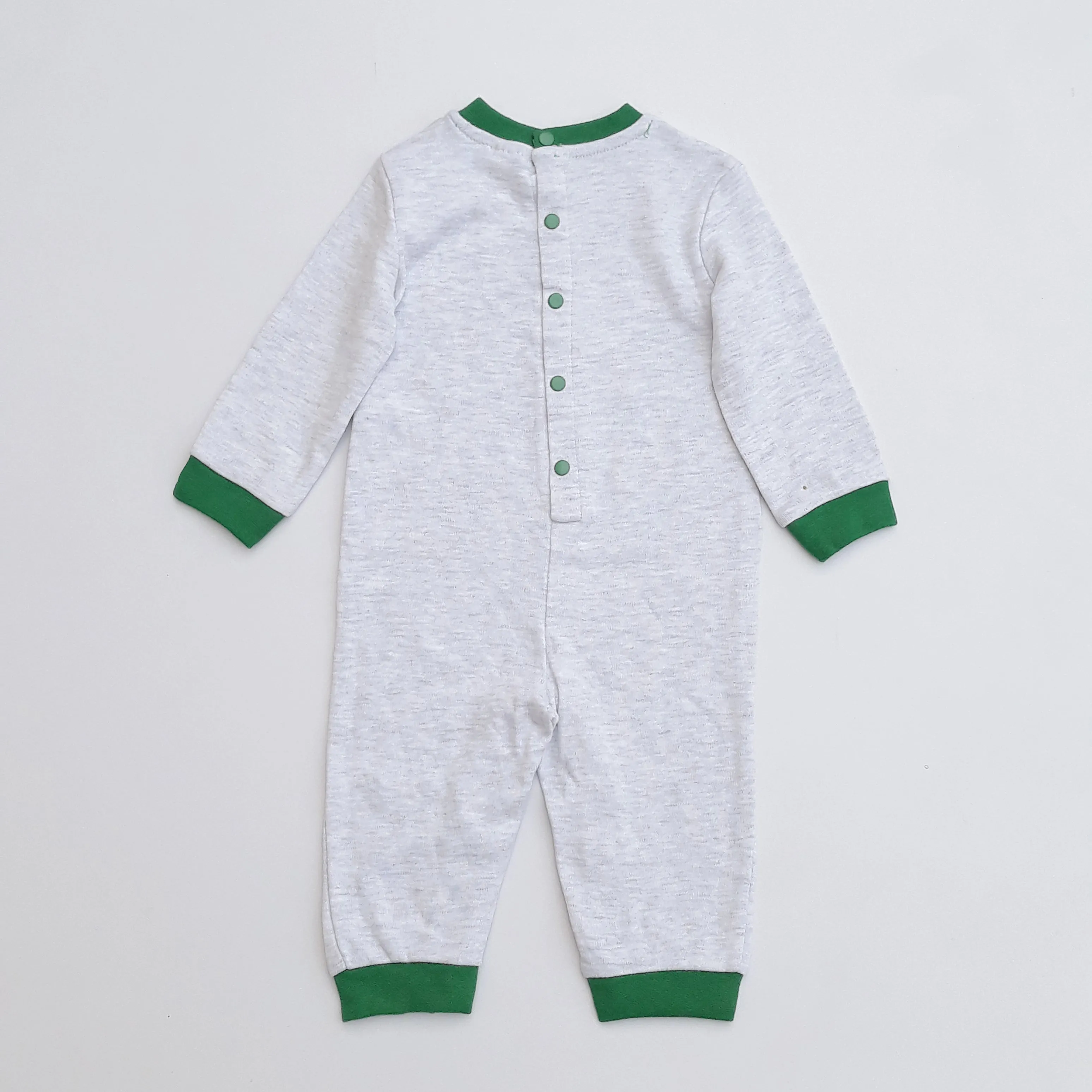 PR - Kids 'Grey' Organic Cotton Animal Printed Romper PR439