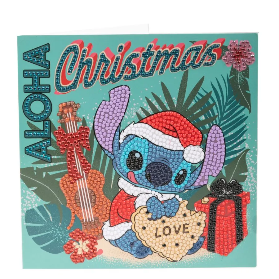 "Christmas Aloha" Disney Crystal Art Card 18x18cm