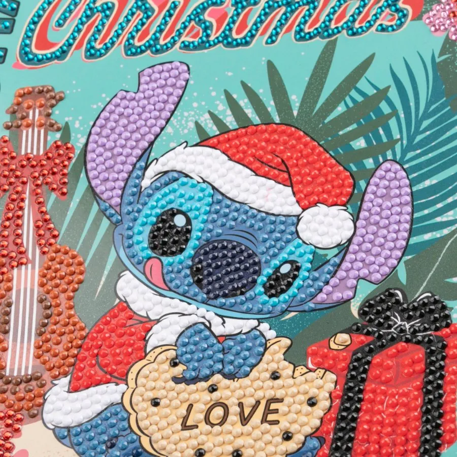 "Christmas Aloha" Disney Crystal Art Card 18x18cm