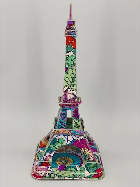 "Eiffel Tower" 3D Colour Me Puzzle Kit