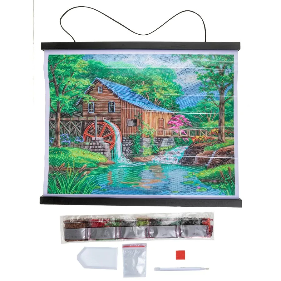 "Mill" Crystal Art Scroll Kit