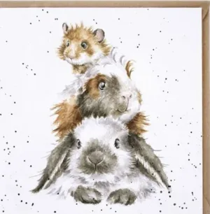 "Piggy in the Middle" Greeting Card from Wrendale