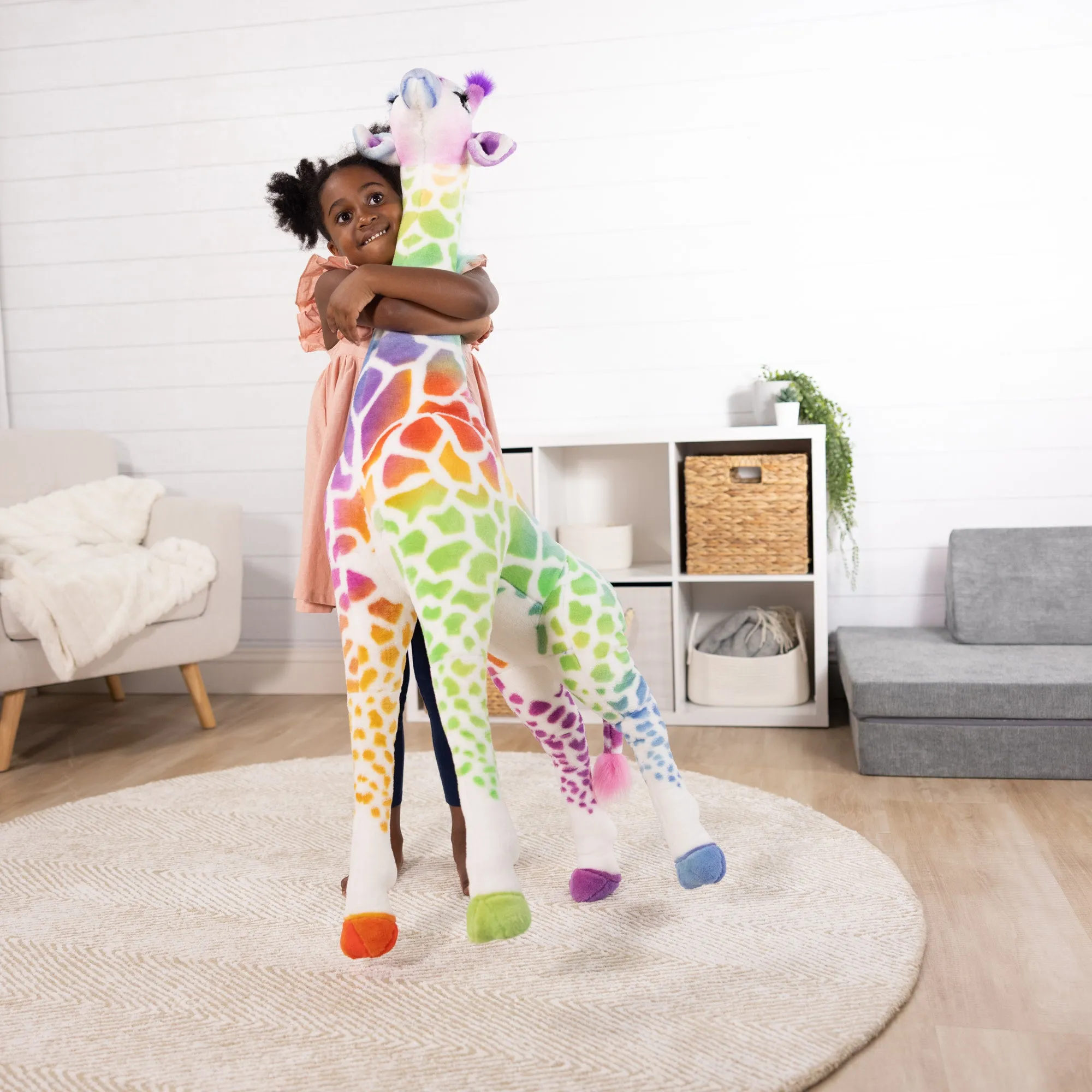 Rainbow Giraffe Lifelike Plush