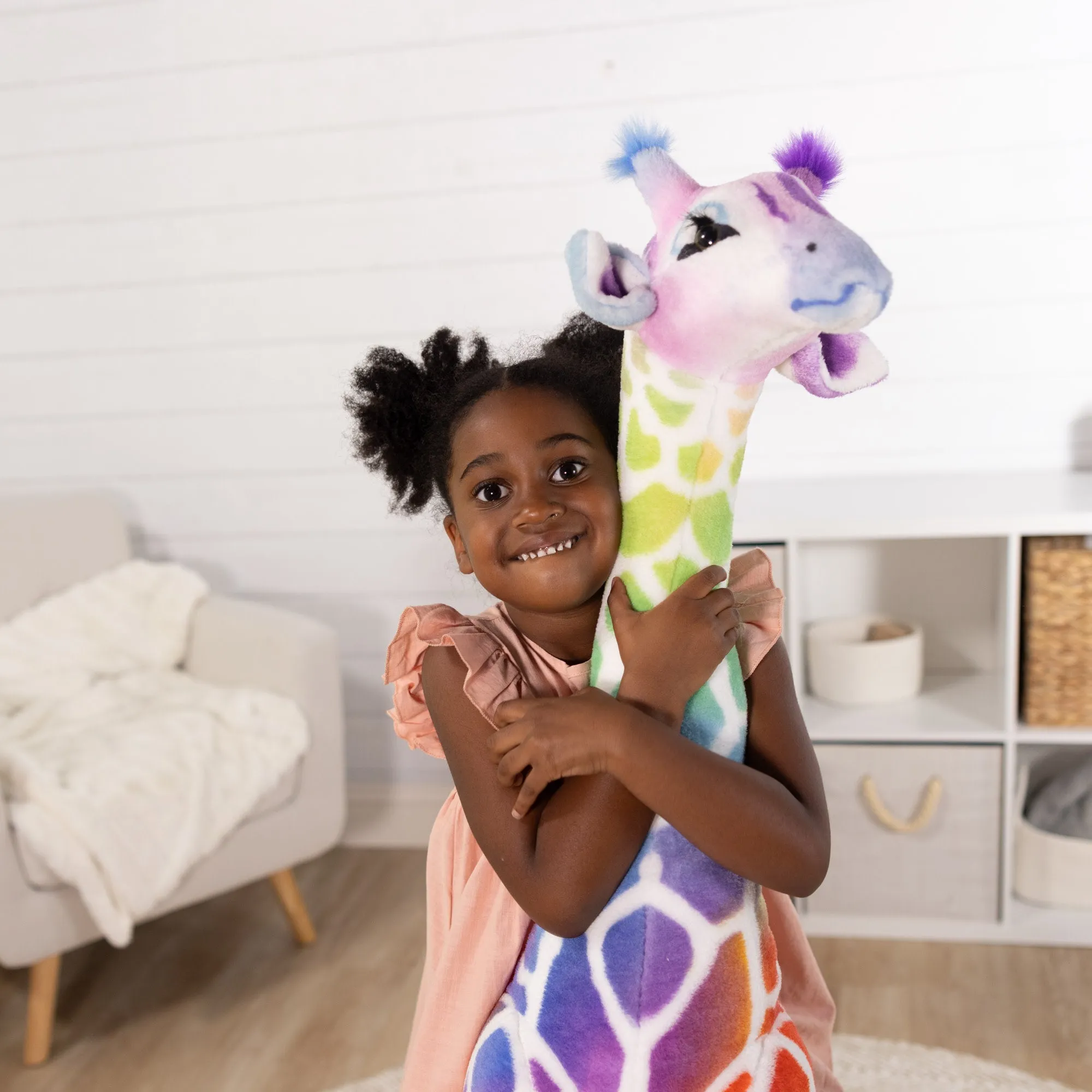 Rainbow Giraffe Lifelike Plush