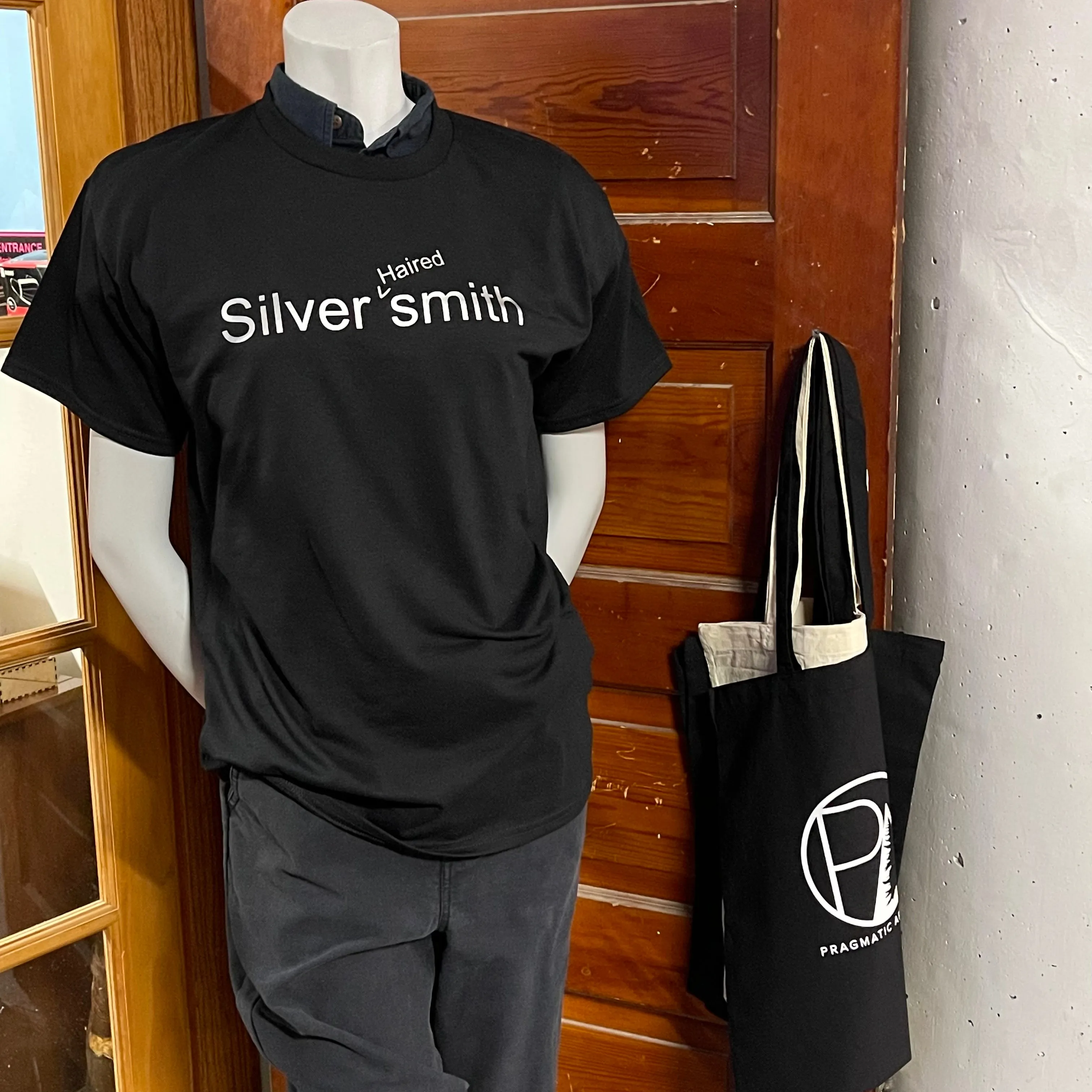 Silver Haired Smith Short Sleeve TShirt in Black