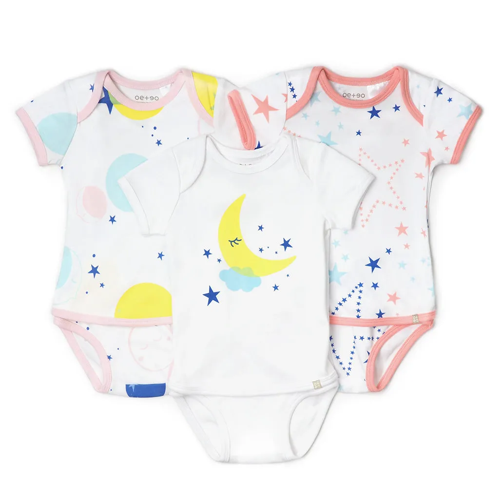 Starry Gaze Easyeo Rompers 3pc Bundle (Pink)